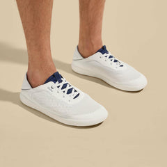 Men Boat Shoes | Olukai Moku Pae Boat Shoes - Bright White / Pacifica