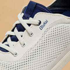 Men Boat Shoes | Olukai Moku Pae Boat Shoes - Bright White / Pacifica