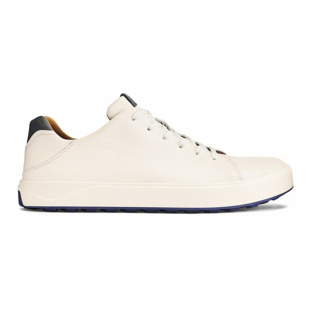 Men Golf | Olukai Wai‘alae Waterproof Leather Golf Shoes - White