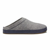 Men Warm Weather | Olukai Hāmani Hulu Wool Mule Slippers - Graphite / Trench Blue