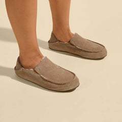 Women Arch Support | Olukai Nohea Leather Slippers - Tan