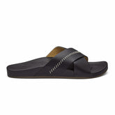 Women Leather | Olukai Kipe‘a ‘Olu Slide Sandals - Black