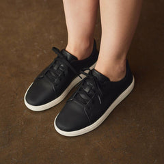 Women Leather | Olukai Pehuea Lī ‘Ili Leather Sneakers - Black