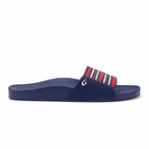 Women Slides | Olukai Kīpuni Slide Sandals - Trench Blue / Stripe - Color