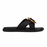 Women Slides | Olukai La‘i Slide Slide Beach Sandals - Black