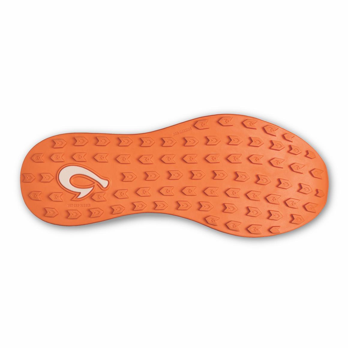 Men Golf | Olukai Manele Breathable Golf Shoes - Pale Moss / Molten Orange