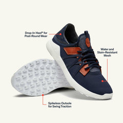 Men Golf | Olukai Manele Breathable Golf Shoes - Trench Blue