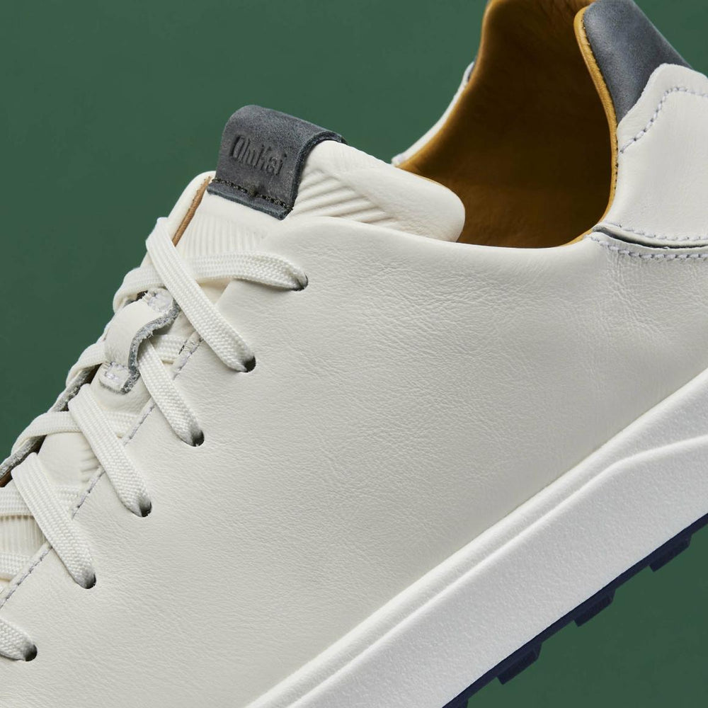 Men Golf | Olukai Wai‘alae Waterproof Leather Golf Shoes - White