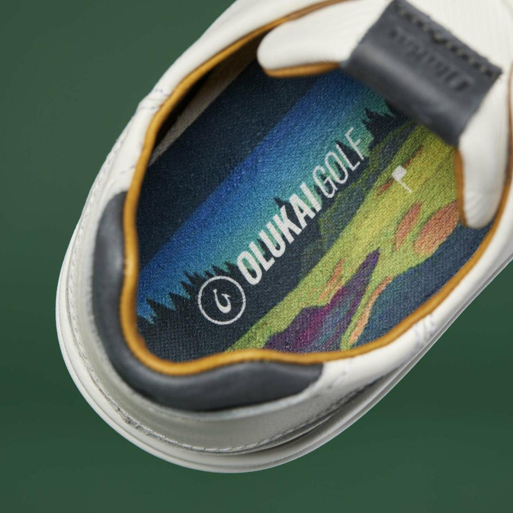Men Golf | Olukai Wai‘alae Waterproof Leather Golf Shoes - White