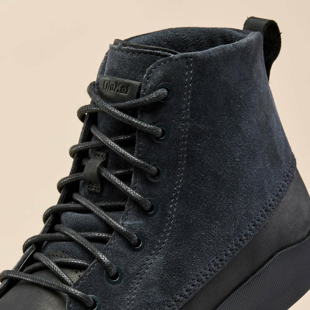 Men Leather | Olukai Mōlina Suede Leather Boots - Lava Rock