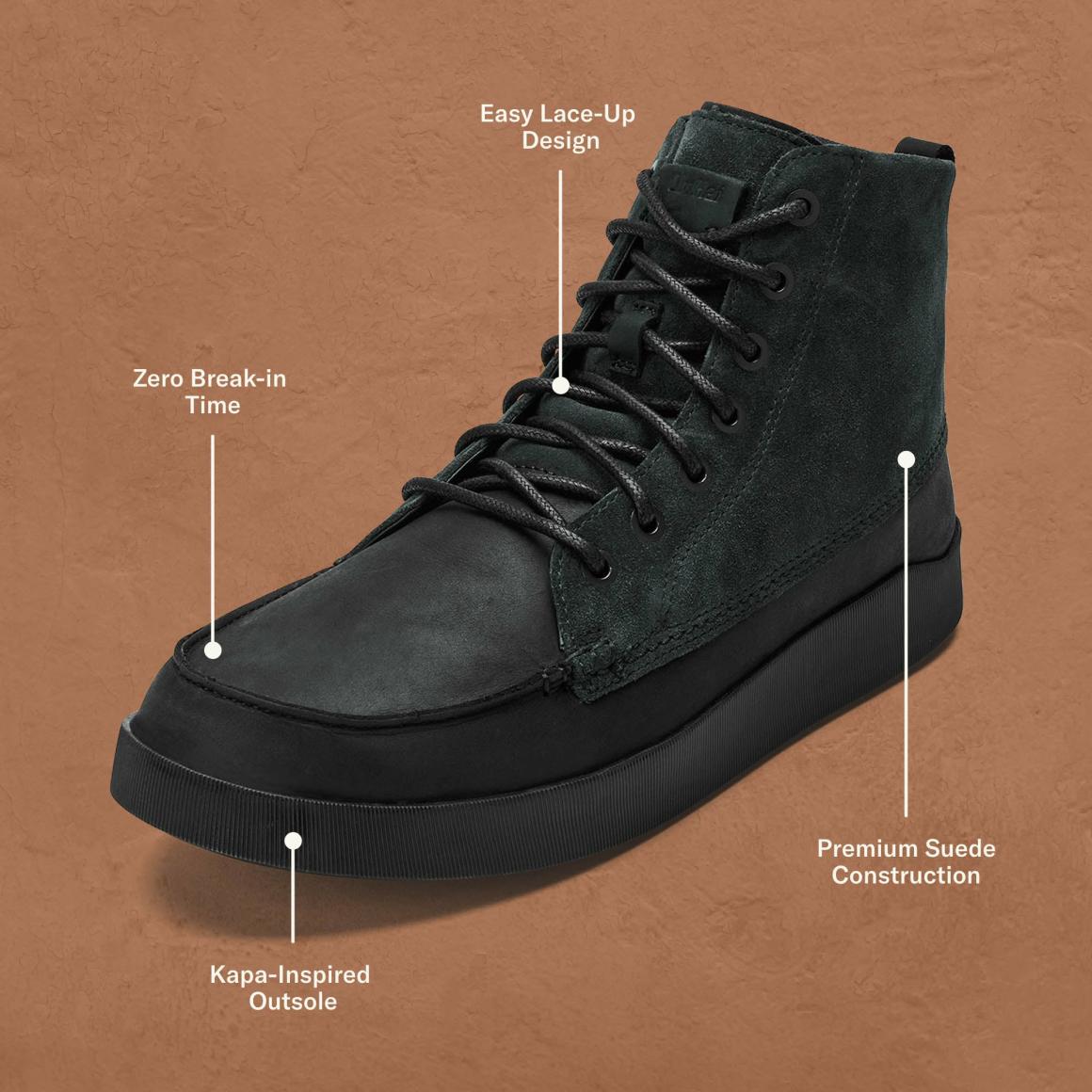 Men Leather | Olukai Mōlina Suede Leather Boots - Lava Rock