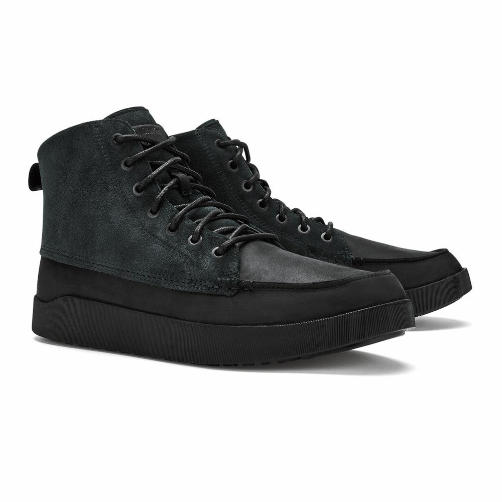 Men Leather | Olukai Mōlina Suede Leather Boots - Lava Rock