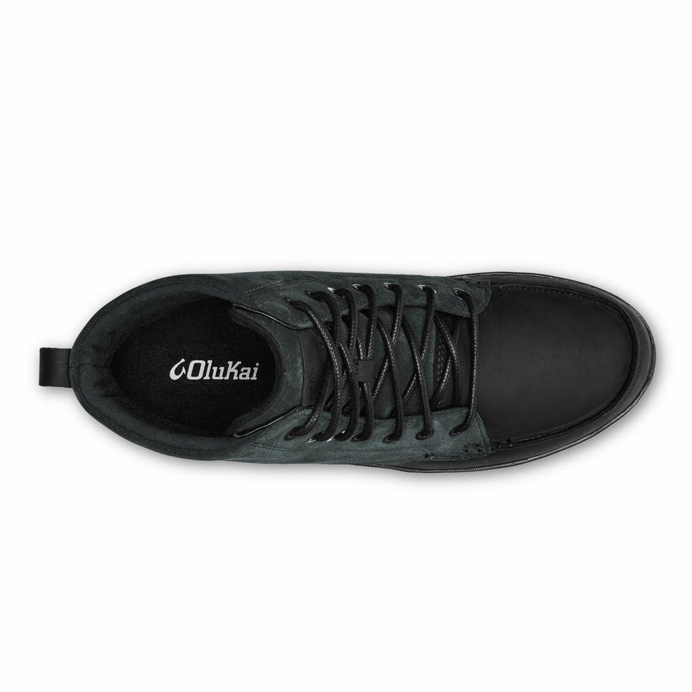 Men Leather | Olukai Mōlina Suede Leather Boots - Lava Rock