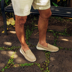 Men Slip-On | Olukai Ka‘a Loafer Italian Suede Shoes - Oatmeal