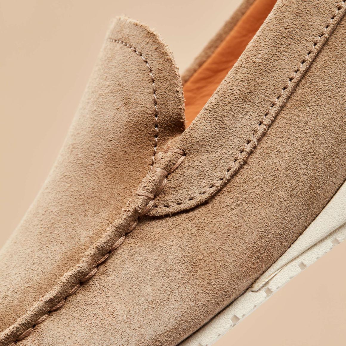 Men Slip-On | Olukai Ka‘a Loafer Italian Suede Shoes - Oatmeal