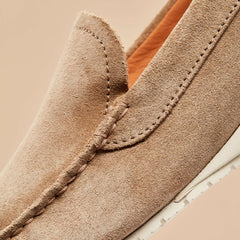 Men Slip-On | Olukai Ka‘a Loafer Italian Suede Shoes - Oatmeal