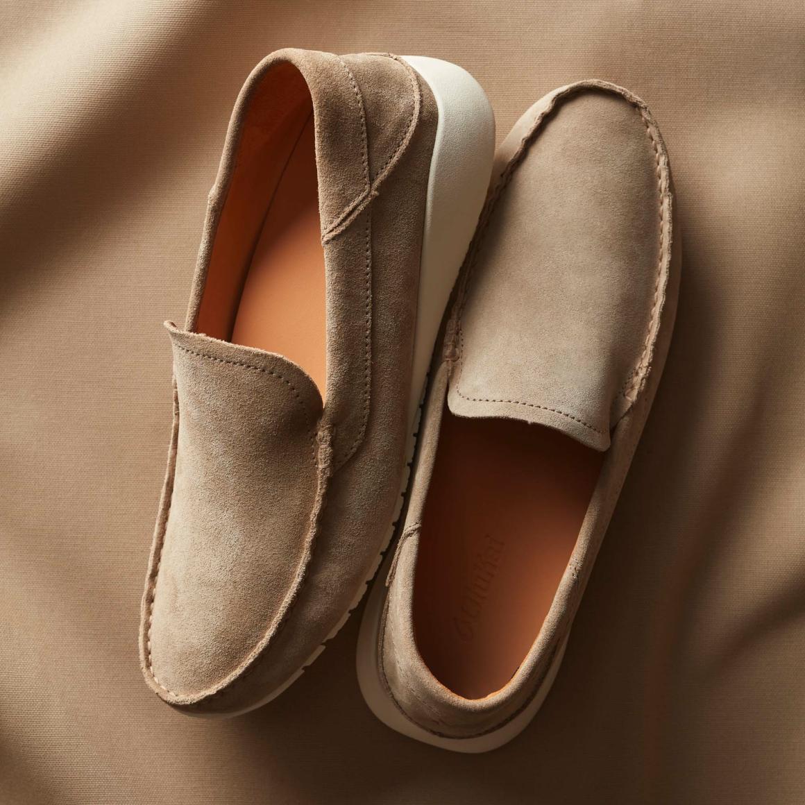 Men Slip-On | Olukai Ka‘a Loafer Italian Suede Shoes - Oatmeal
