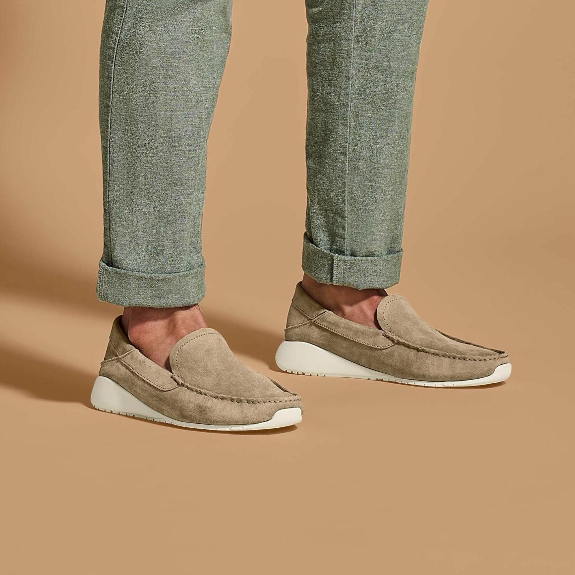 Men Slip-On | Olukai Ka‘a Loafer Italian Suede Shoes - Oatmeal