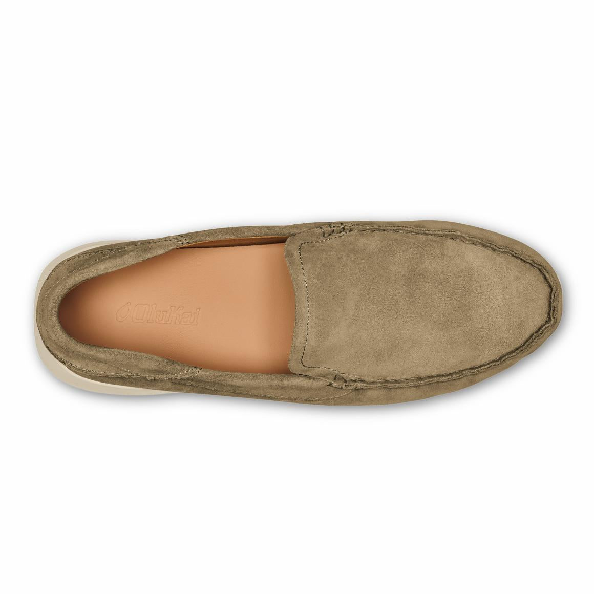 Men Slip-On | Olukai Ka‘a Loafer Italian Suede Shoes - Oatmeal