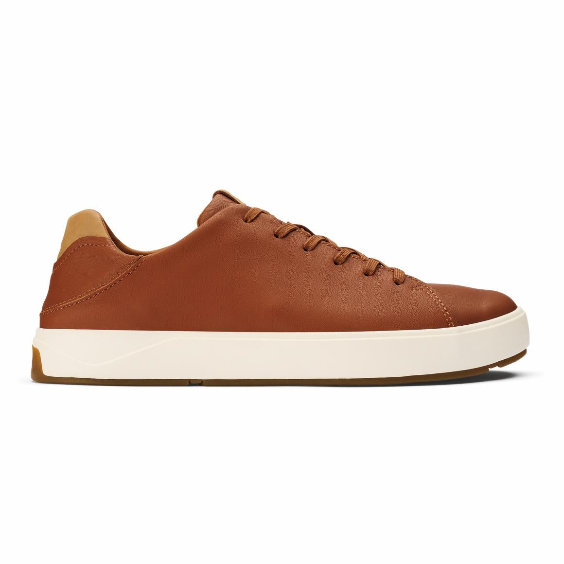 Men Sneakers | Olukai Lae‘ahi Lī ‘Ili Leather Sneakers - Kukui Brown