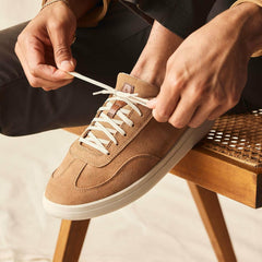 Men Sneakers | Olukai Pūnini Suede Leather Sneakers - Tan / Toffee