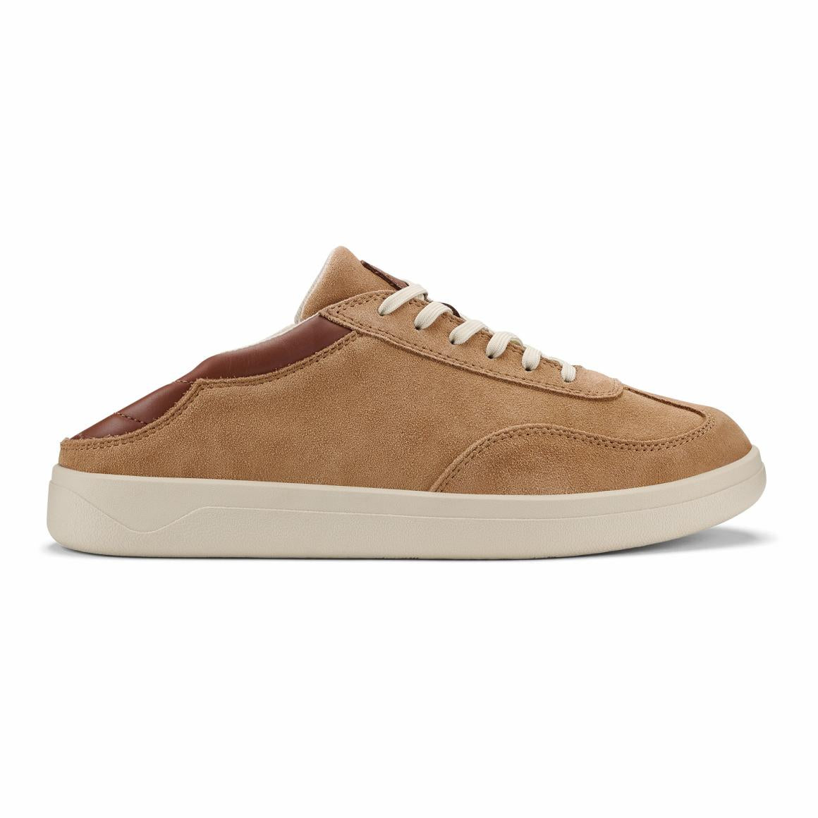 Men Sneakers | Olukai Pūnini Suede Leather Sneakers - Tan / Toffee