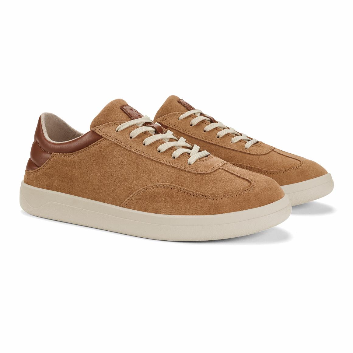 Men Sneakers | Olukai Pūnini Suede Leather Sneakers - Tan / Toffee