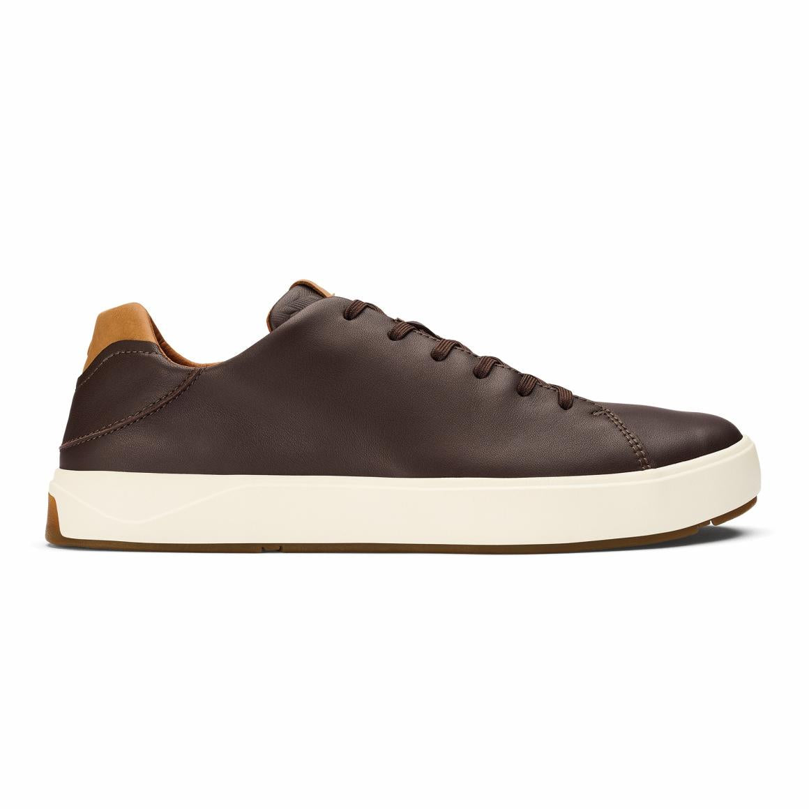 Men Water-Friendly | Olukai Lae‘ahi Lī ‘Ili Leather Sneakers - Dark Java