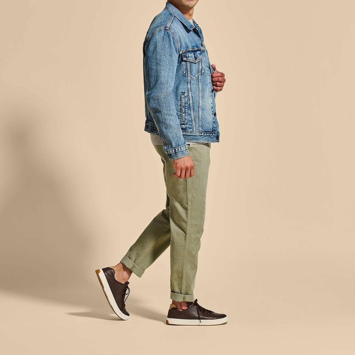 Men Water-Friendly | Olukai Lae‘ahi Lī ‘Ili Leather Sneakers - Dark Java