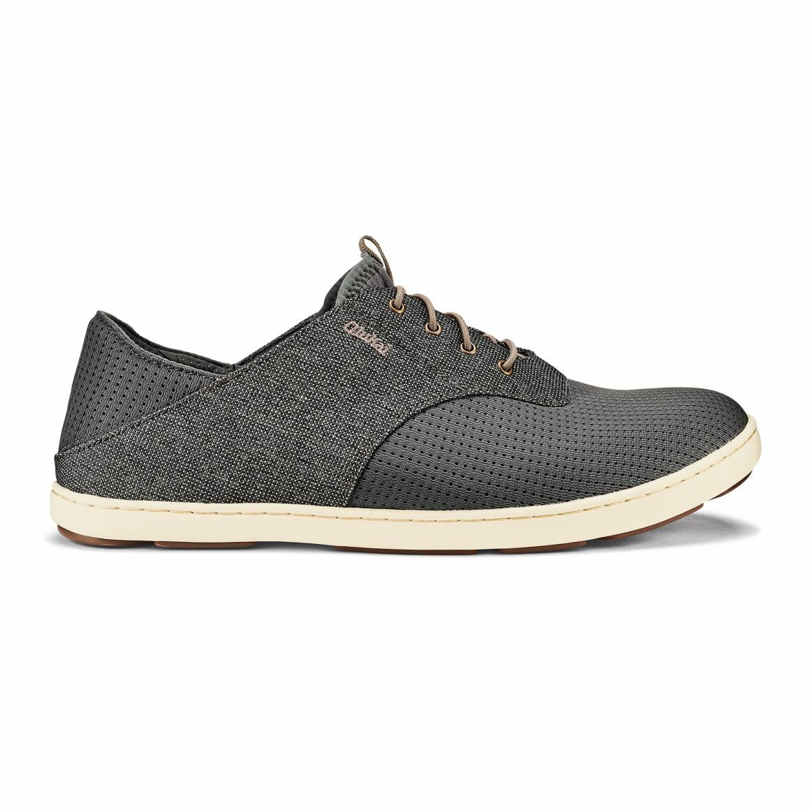 Men Water-Friendly | Olukai Nohea Moku Boat Shoes - Charcoal / Clay