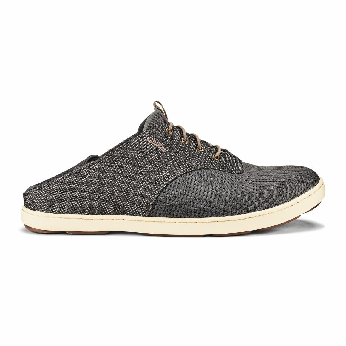 Men Water-Friendly | Olukai Nohea Moku Boat Shoes - Charcoal / Clay