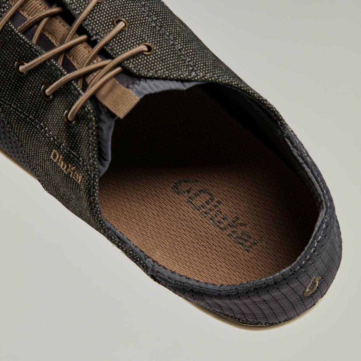 Men Water-Friendly | Olukai Nohea Moku Boat Shoes - Charcoal / Clay