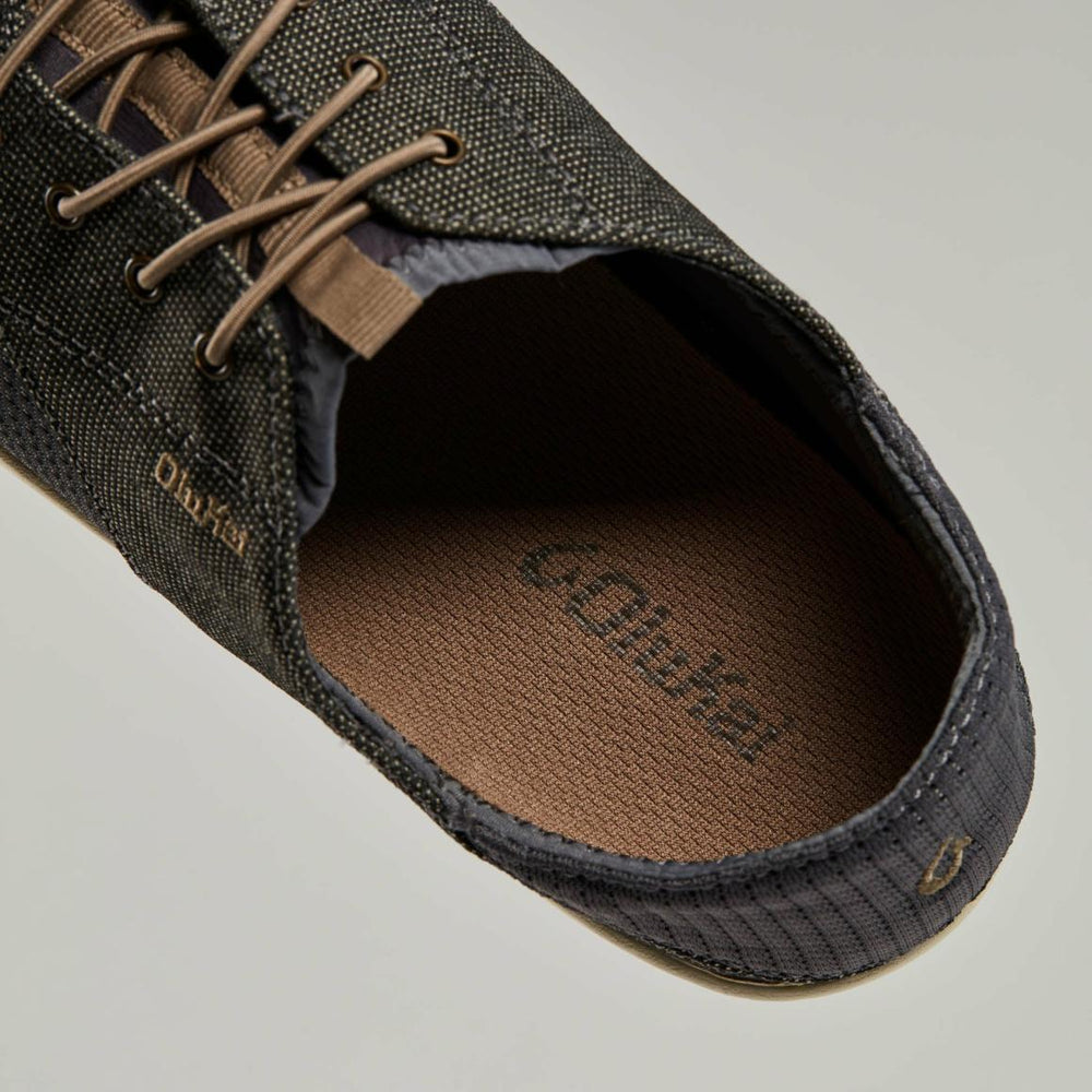 Men Water-Friendly | Olukai Nohea Moku Boat Shoes - Charcoal / Clay
