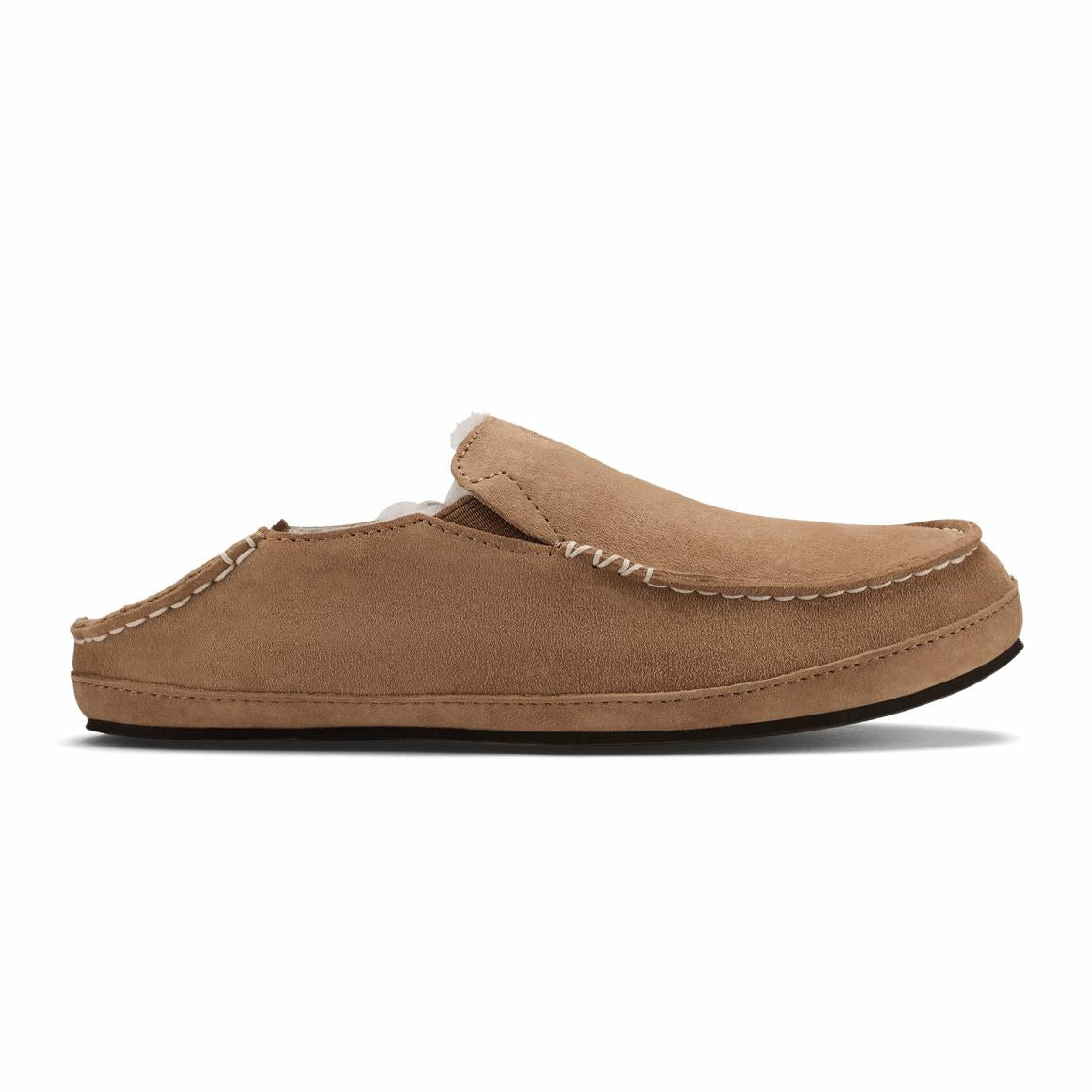 Women Arch Support | Olukai Nohea Leather Slippers - Tan
