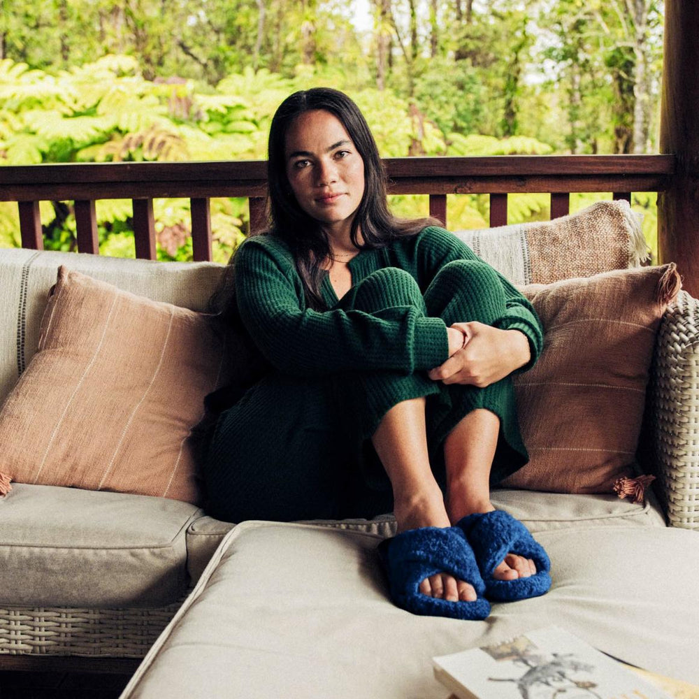 Women Cold Weather | Olukai Hila Heu Slide Slipper Sandals - Moonlit Ocean