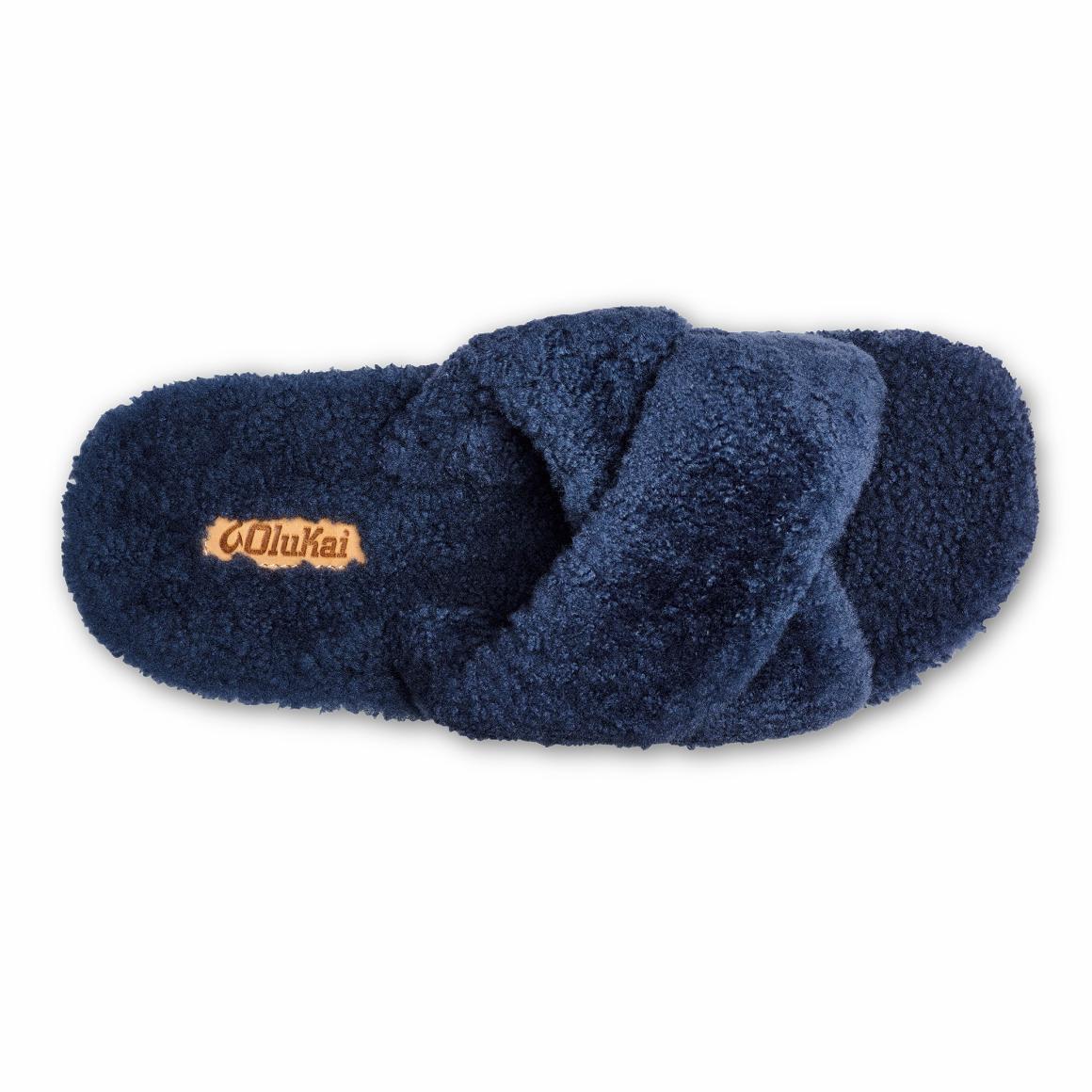 Women Cold Weather | Olukai Hila Heu Slide Slipper Sandals - Moonlit Ocean