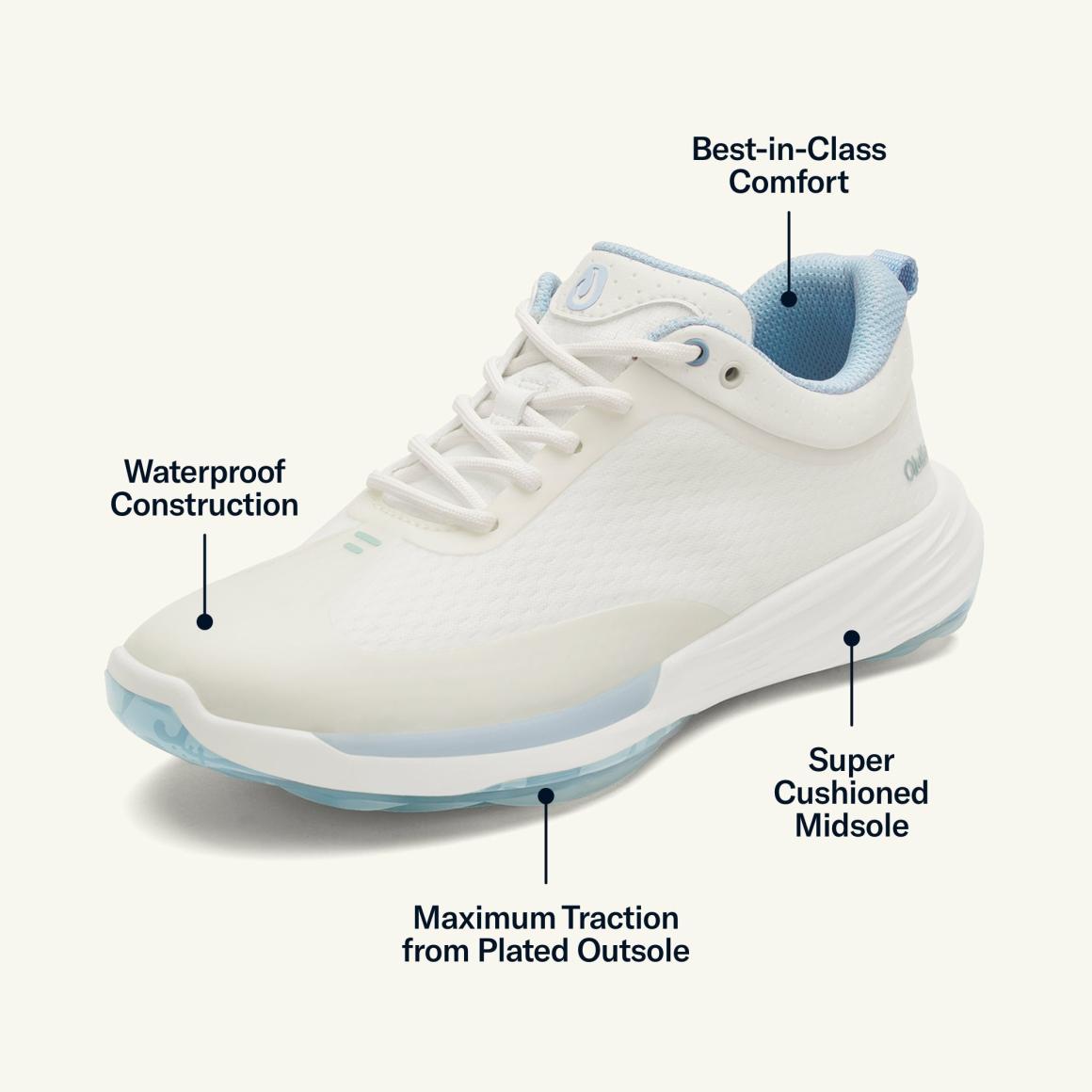 Women Golf | Olukai Mākena Waterproof Golf Shoes - Bright White